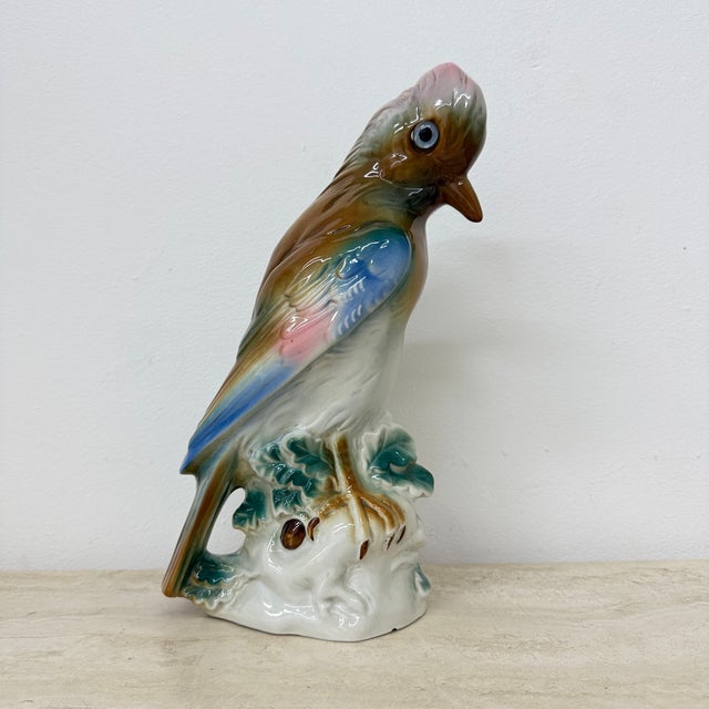 Gray Vintage Porcelain Parfume Lamp Bird, 1950s For Sale - Image 8 of 18