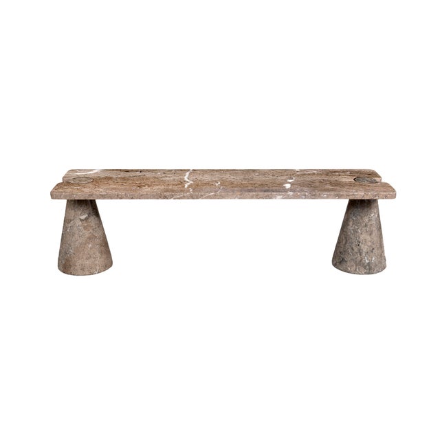 Stunning Mondragone green marble coffee table (no longer available!) by Angelo Mangiarotti. The cones that serve as legs...