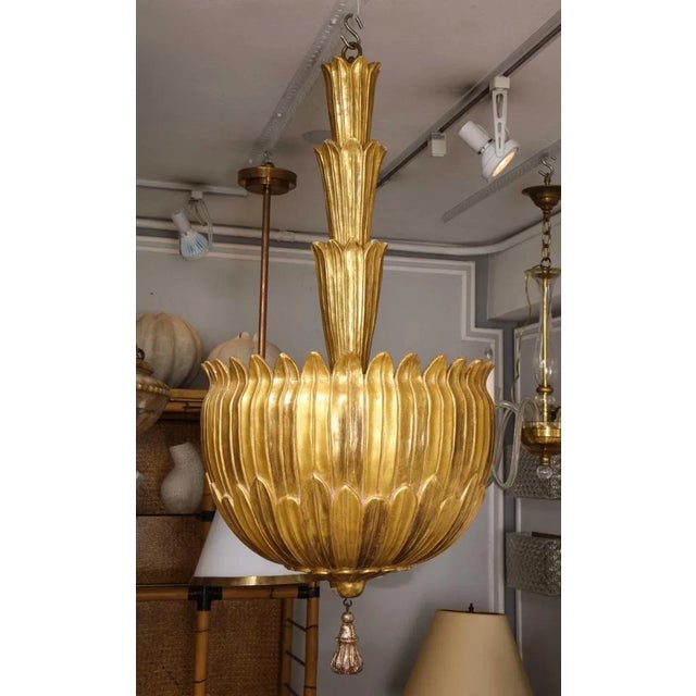 Bespoke Giltwood Hand-Carved Fixture For Sale - Image 11 of 12