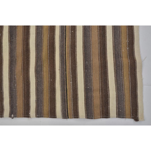 Vintage Anatolian Stripe Kilim Rug For Sale - Image 10 of 10