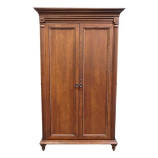 Durham Furniture Saville Row Collection Solid Cherry Early American 46" Clothing Storage Armoire 980-160 For Sale