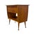 Vintage Mid-Century Modern Italian Style Flip-Top Sewing Table / Nightstand With Brass Finished Capped Legs. For Sale - Image 9 of 12