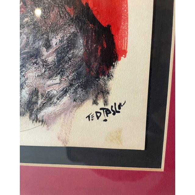 Paint Vintage Original Ted Jaslow Bold Expressionist Rabbi, Judaica Oil Painting Art For Sale - Image 7 of 9