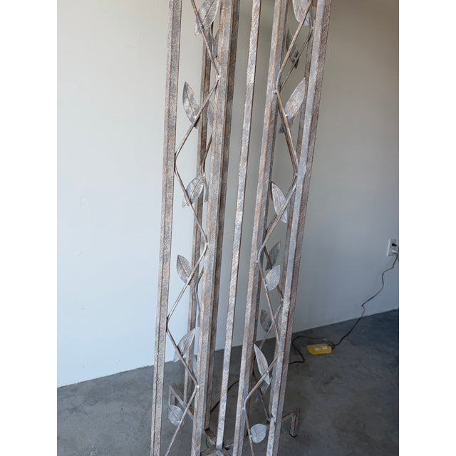 1980’s Postmodern Sculptural Metal & Plaster Torchère Floor Lamp For Sale - Image 12 of 12