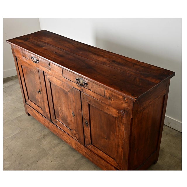 French 19th Century Solid Walnut Enfilade For Sale - Image 13 of 16