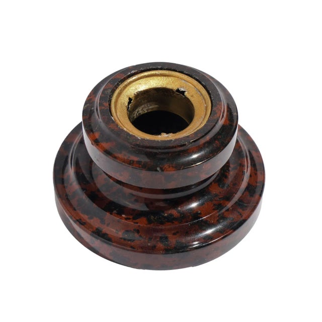 19th Century Cornish Circular Open Top Serpentine Stone Inkwell, C. 1800's For Sale - Image 5 of 8