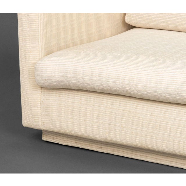 Textile Modern White Upholstered Two-Seat Sofa For Sale - Image 7 of 9