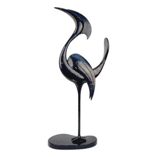 Iron Egret Sculpture, 1960s For Sale