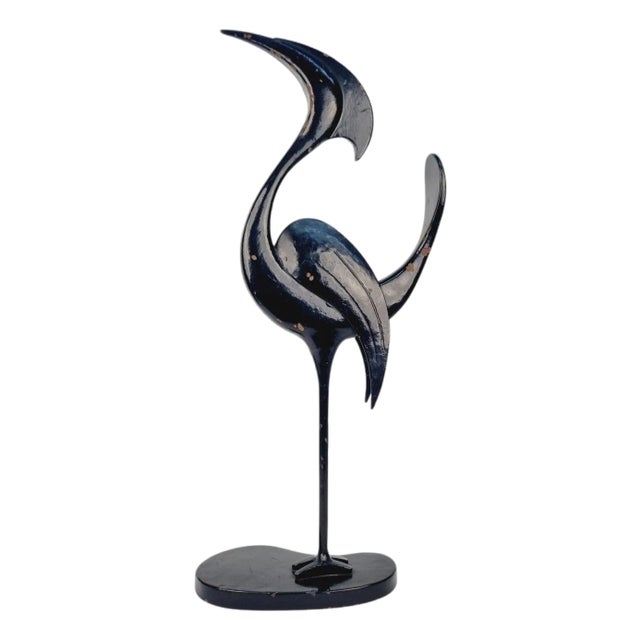 Iron Egret Sculpture, 1960s For Sale