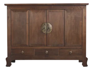 Large Walnut Storage Cabinet