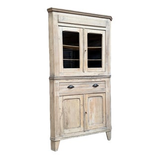 20th Century Elm Corner Cabinet, 1950s For Sale
