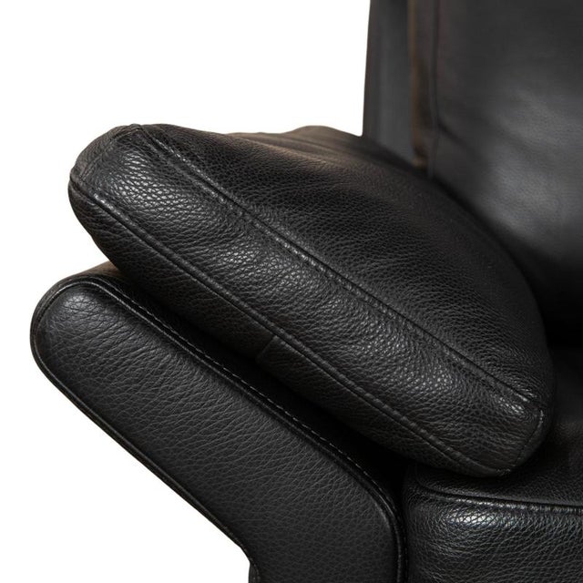 Model 3300 3-Seater Sofa in Black Leather from Rolf Benz For Sale - Image 4 of 11
