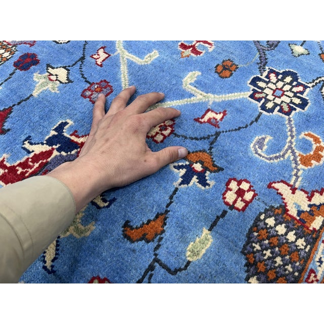 Blue Sultani Persian Style Floral Area Rug, 3'2" X 4'11" For Sale - Image 10 of 13