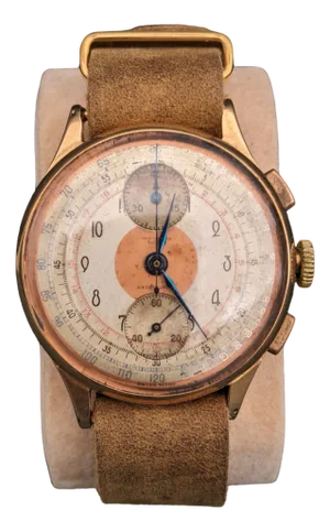 18k Gold Chronograph Watch, 1950s