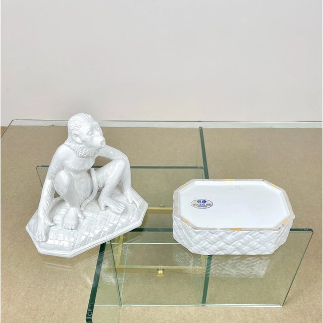 Ceramic Monkey Box Sculpture from Vivai Del Sud, Italy, 1970s For Sale - Image 10 of 14