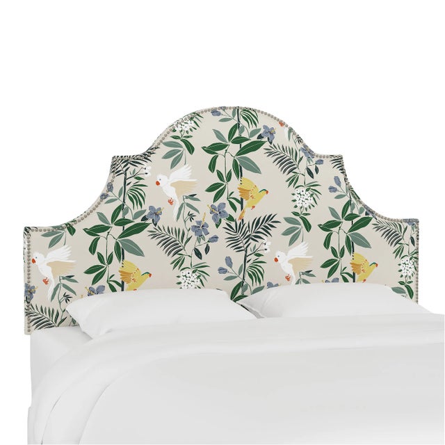 Halsted Headboard in Cream Belize Chinoiserie, Twin For Sale