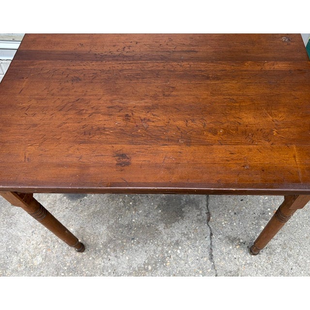 Antique American Farmhouse Table For Sale In New York - Image 6 of 7