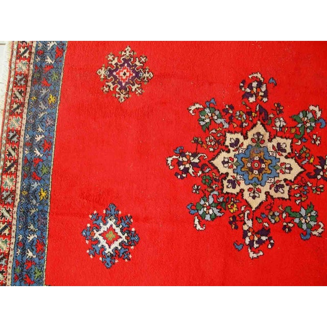 Textile 1970s Handmade Vintage Moroccan Berber Rug For Sale - Image 7 of 10
