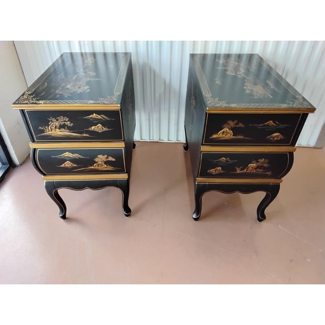 Chinoiserie 1980s Chinoiserie Bachelor Chests, A Pair For Sale - Image 3 of 6