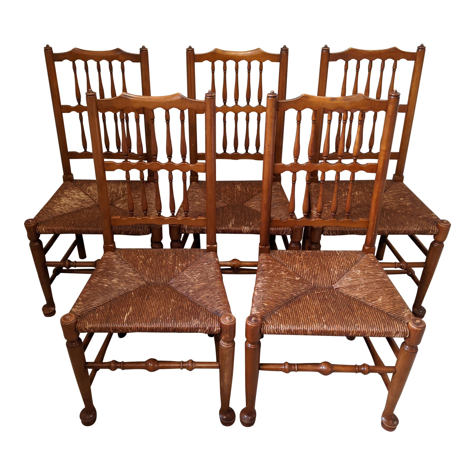 1930s L. & J. G. Stickley Early American Dining Chairs Set of 5