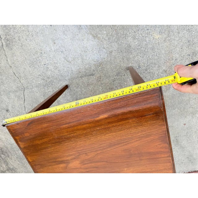 Vintage Solid Walnut Side Table For Sale - Image 10 of 12