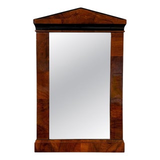 Small Biedermeier Wall Mirror in Walnut Veneer, Austria, 1820s For Sale