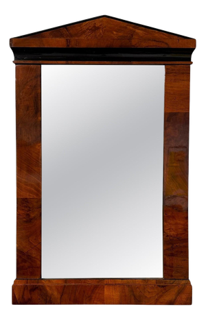 Small Biedermeier Wall Mirror in Walnut Veneer, Austria, 1820s