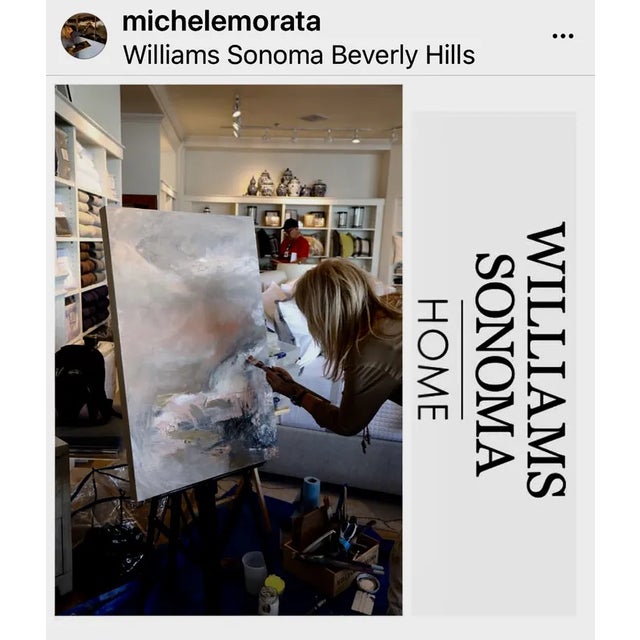 2020s "Alegria { Joy }" Original Abstract Textured Painting Blush Pink Neutrals With Copper, Gold & Silver For Sale - Image 5 of 6