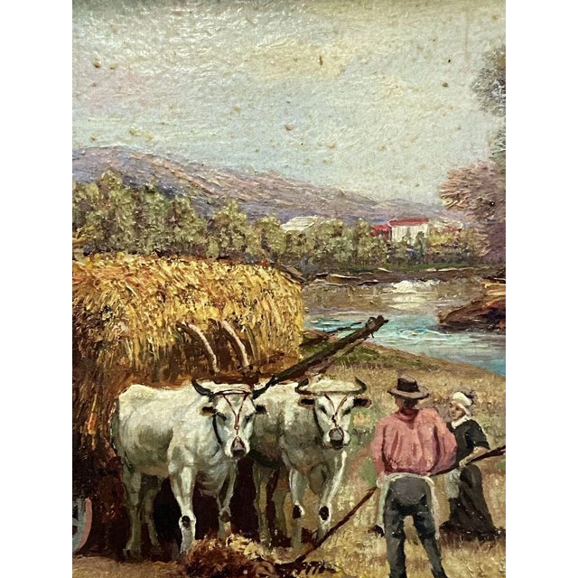 Scena Campestre - Posillipo School - Oil on Board For Sale - Image 7 of 10