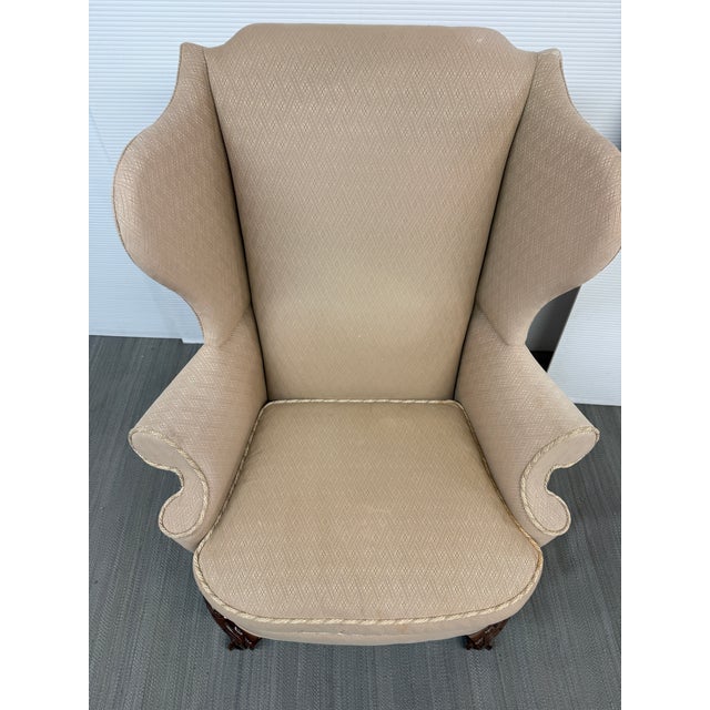 Beige Southwood Furniture Connoisseur Collection Wingback Armchair For Sale - Image 8 of 12