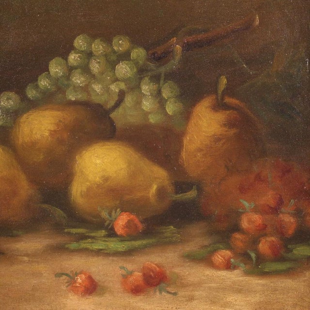 Italian Artist, Still Life with Fruit, 1950, Oil on Canvas For Sale - Image 13 of 16