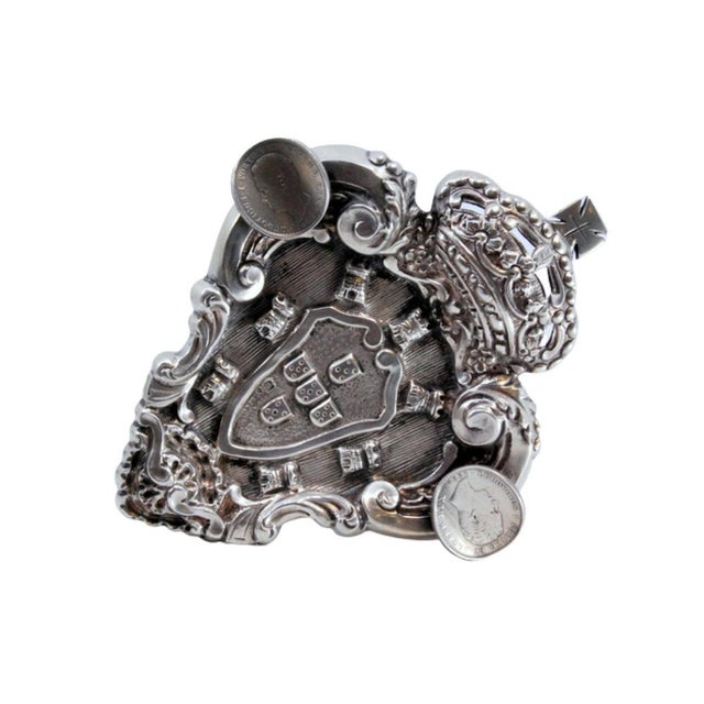 Silver Ashtray with the Coat of Arms of Portugal For Sale - Image 9 of 9