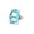 A striking cocktail ring showcasing a magnificent aquamarine weighing 10.25 carats. The cushion stone radiates a...