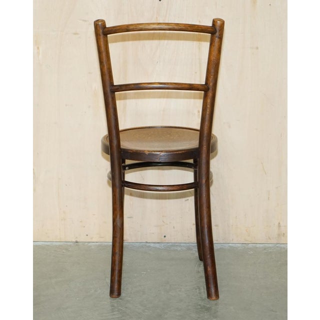 Austrian Bistro Dining Bar Bentwood Chairs from Thonet, 1930s, Set of 4 For Sale - Image 12 of 18