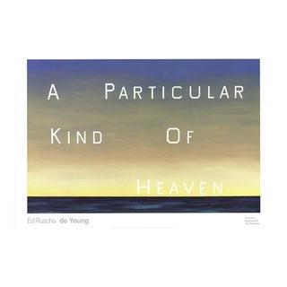 2001 Edward Ruscha 'A Particular Kind of Heaven' Pop Art Blue,Yellow,Black USA Offset Lithograph For Sale