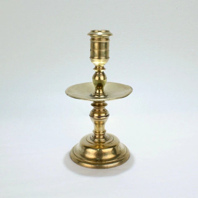 Antique 17th Century Dutch Brass Baluster Candlestick - VR For Sale - Image 11 of 11