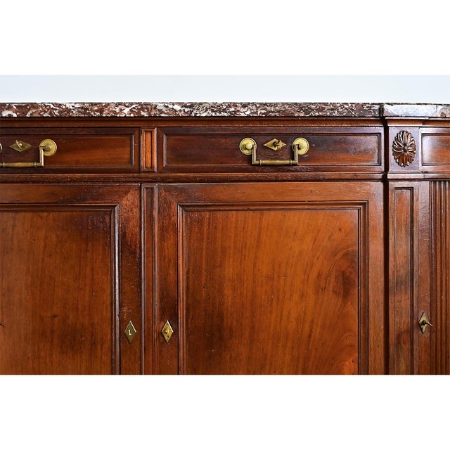 French 19th Century Demilune Mahogany Enfilade For Sale - Image 12 of 18