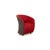 Red Calla Armchair with Leather Body in Brown on Wheels from Zanotta For Sale - Image 10 of 10