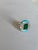 A very gorgeous and beautiful, modern style, Emerald & Turquoise Cocktail Ring set in 18K White Gold & natural Diamonds....