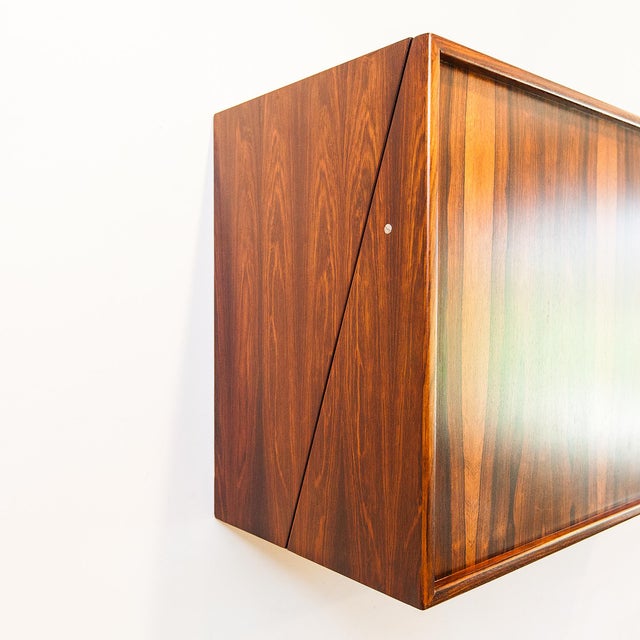 Vintage Danish Modern Wall Mounted Rosewood Dry Bar by Erik Buck for Dyrlund For Sale - Image 13 of 18