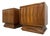 Pair of 1960s Mid-Century Modern Walnut Geometric Nightstands For Sale