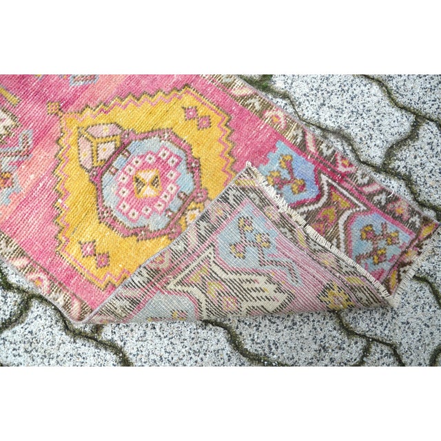 1960s 1960s Vintage Floral Wool Rug For Sale - Image 5 of 6