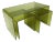 Acrylic Olive Green Transparent Table Set - 3 Pieces For Sale