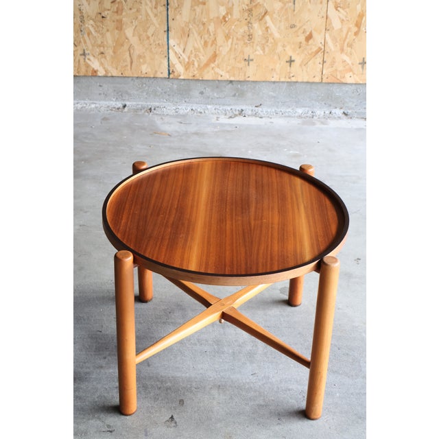 Folding Tray Table Attributed to Hans Wegner, Denmark, 1960s For Sale In Los Angeles - Image 6 of 15