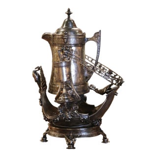 Early 20th Century American Reed & Barton Silverplate Samovar Set For Sale
