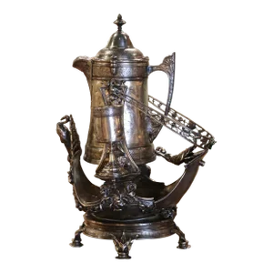 Early 20th Century Reed & Barton Samovar on Separate Base With Goblets