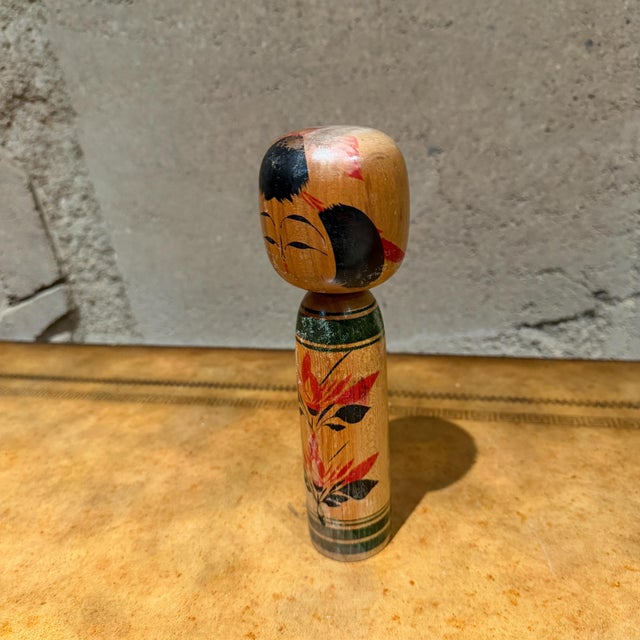 1960s Japanese Kokeshi Doll Traditional Wooden Folk Art From Tohoku Region For Sale - Image 5 of 12