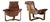 Mid-Century Leather Armchairs from Westnofa, Norway, 1970s, Set of 2 For Sale