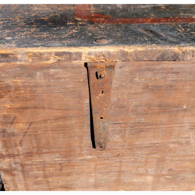 19th Century German Paint Decorated Blanket Chest or Coffee Table Dated 1831 For Sale - Image 17 of 18