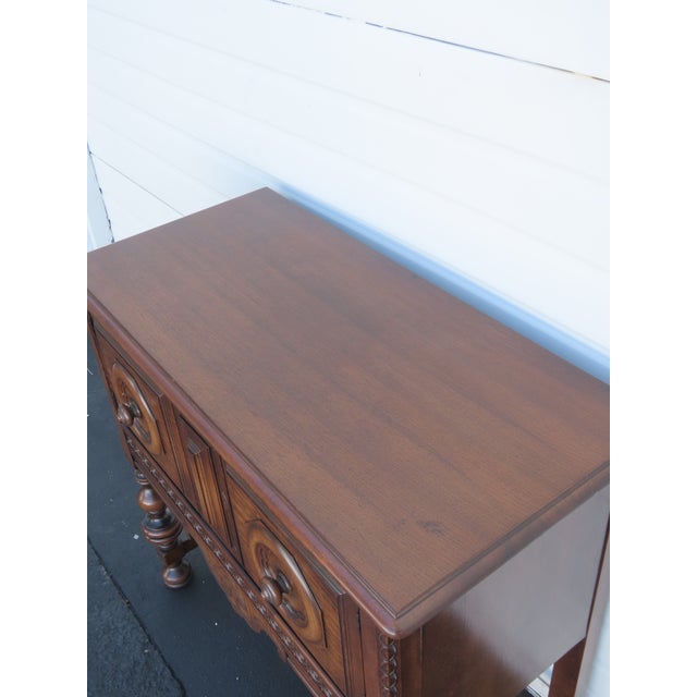 1900s Carved Buffet Server Bathroom Vanity 6416 For Sale - Image 12 of 15